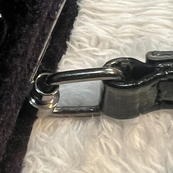 Vintage Marcy Avane’ Black Burnt Embossed Velvet Beaded Evening Bag Holiday - Picture 7 of 16